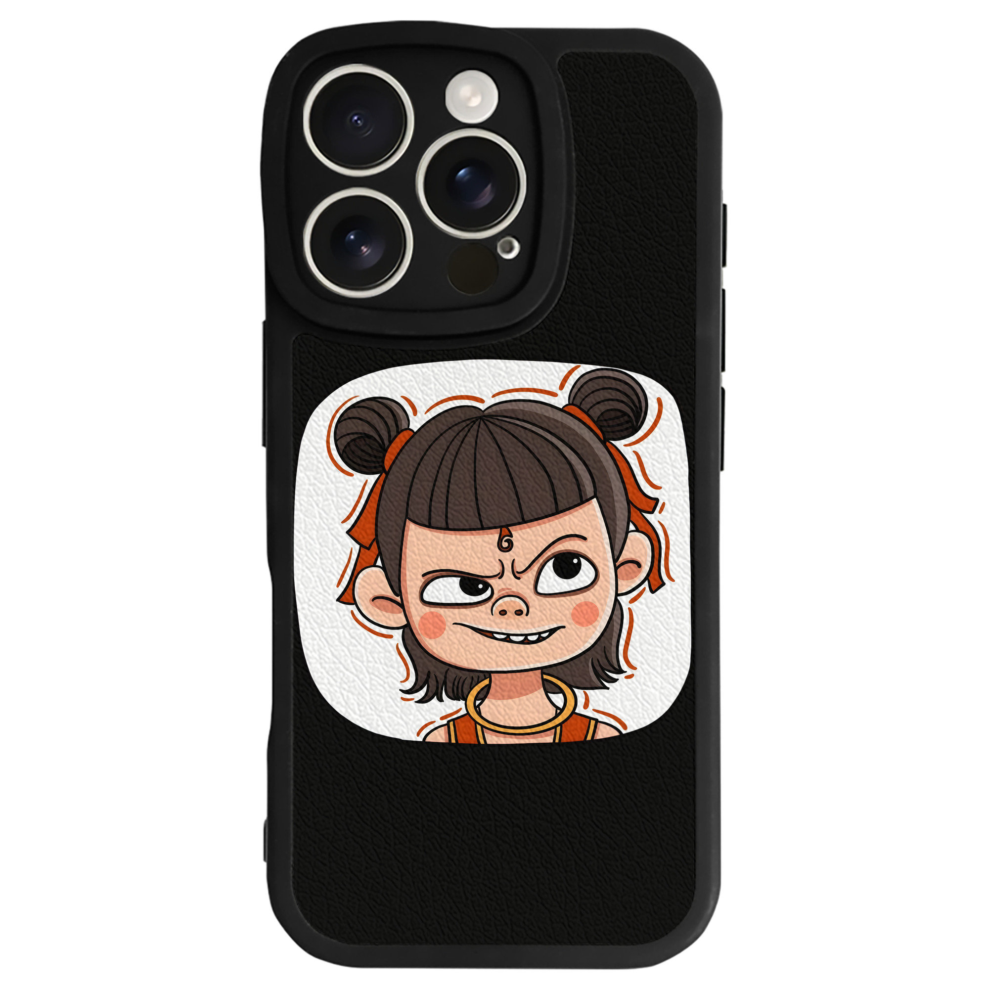 （画像用） Ne Zha 2 ナタ 魔童の大暴れ 【iPhone 16シリーズ対応】シリコンスマホケース（レザー調） 材質：シリコン